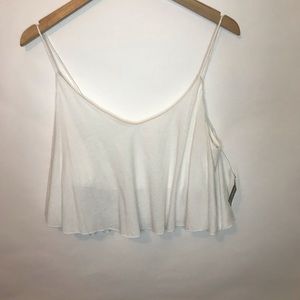 NWT- Express white crop top